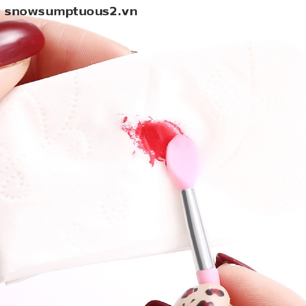 [Hàng mới về] Set 10 cọ son môi bằng silicone dành cho trang điểm làm đẹp