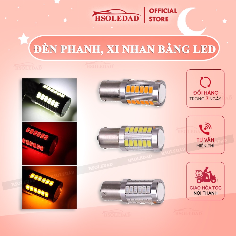 LED xi nhan, phanh, daylight, đèn lùi ô tô xe máy 33 bóng chân 1156, 1157, 7443, 3157, BA15S, P21W, BAU15S, PY21W, T20