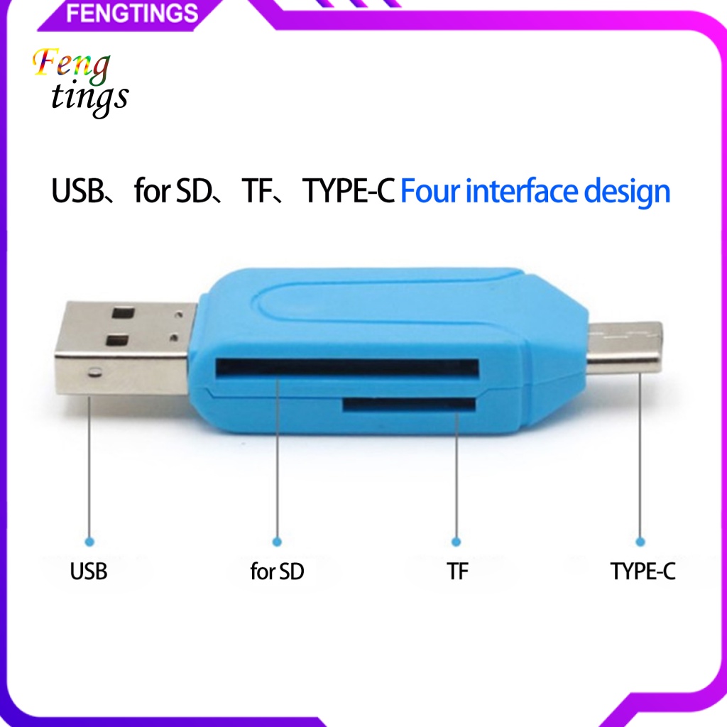 Đầu Đọc Thẻ Nhớ SD-Card 2 Trong 1 Cho Máy Tính Để Bàn Cổng USB Type-C