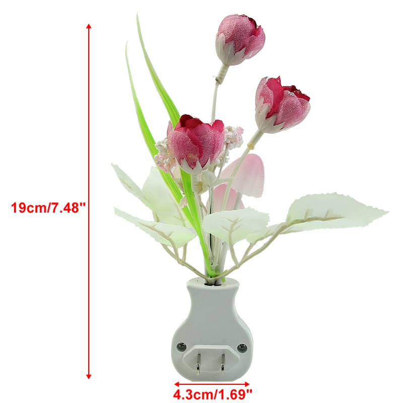 Đèn Ngủ Cảm Biến Hình Hoa Tulip Mini Mềm Mại Lãng Mạn Trang Trí Phòng Ngủ Cho Bé