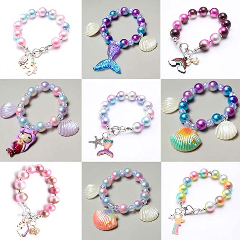 50/100/200 Hạt Ngọc Trai Giả Bằng ABS Màu Gradient Kích Thước 4/6/8mm Dùng Làm Đồ Trang Sức Thủ Công