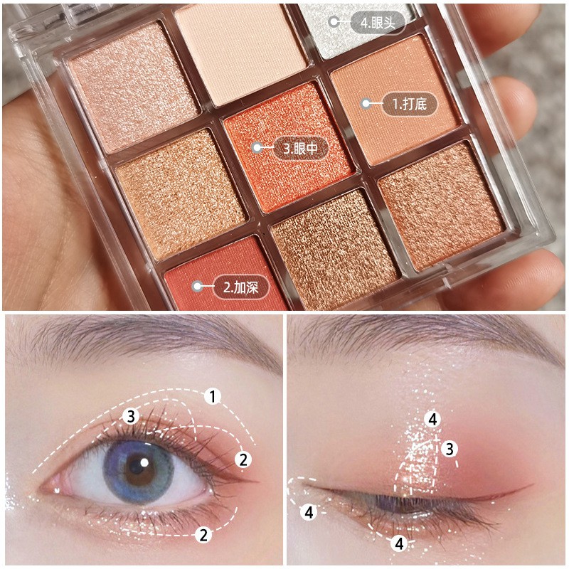 Bảng phấn mắt 9 màu trẻ trung xinh xắn | BigBuy360 - bigbuy360.vn