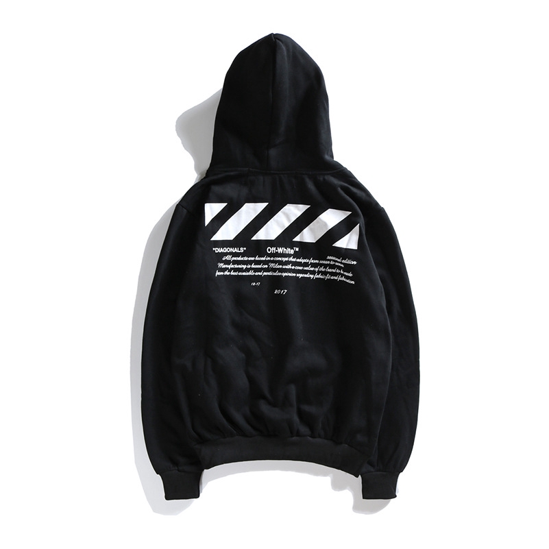 Áo Hoodie Giảm Xóc Màu Trắng / Xám 18ss Ow Cho Tất Cả Các Loại Xe Hơi 01