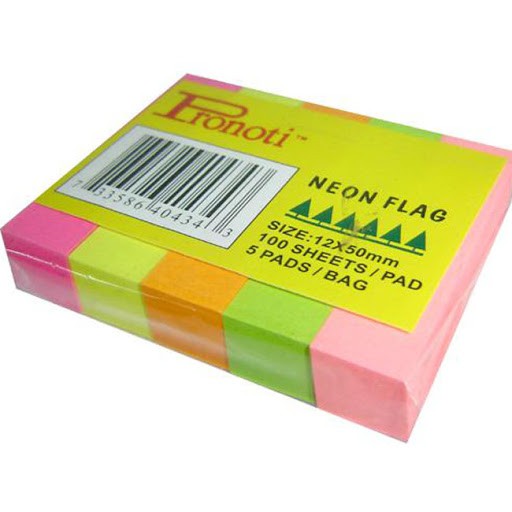 Giấy nhớ - Giấy Note Pronoti 5 màu Neon Flag Sản phẩm được làm từ chất liệu giấy tốt, bền, hạn chế phai màu.