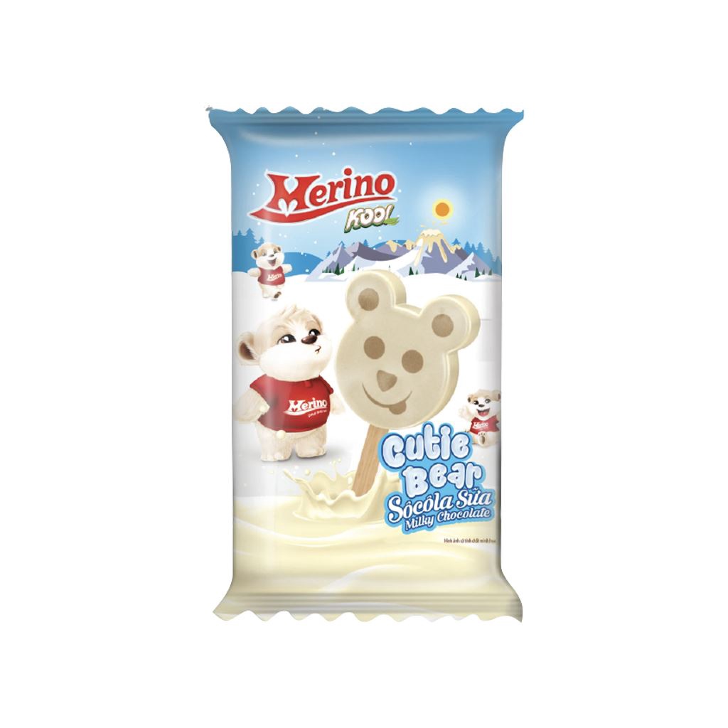 Kem gấu Merino Kool Cutie Bear vị socola sữa