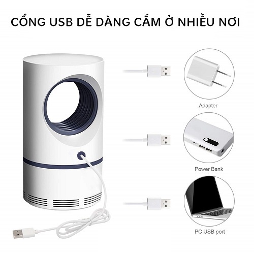 [Phòng Chống Sốt Xuất Huyết] Đèn Bẫy Muỗi Mosquito Killer Cao Cấp Công Nghệ Đèn LED Nhật Bản