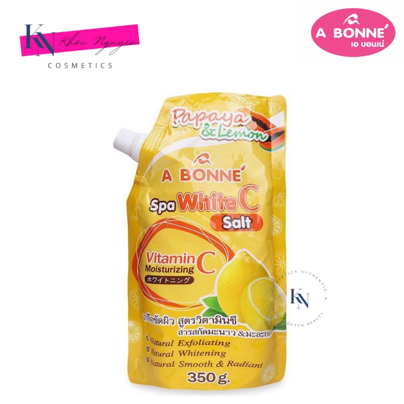 Muối Tắm A Bonne Spa White C Salt Muối Tắm Vitamin C Vị Đu Đủ Và Chanh Thái Lan Túi 350gr