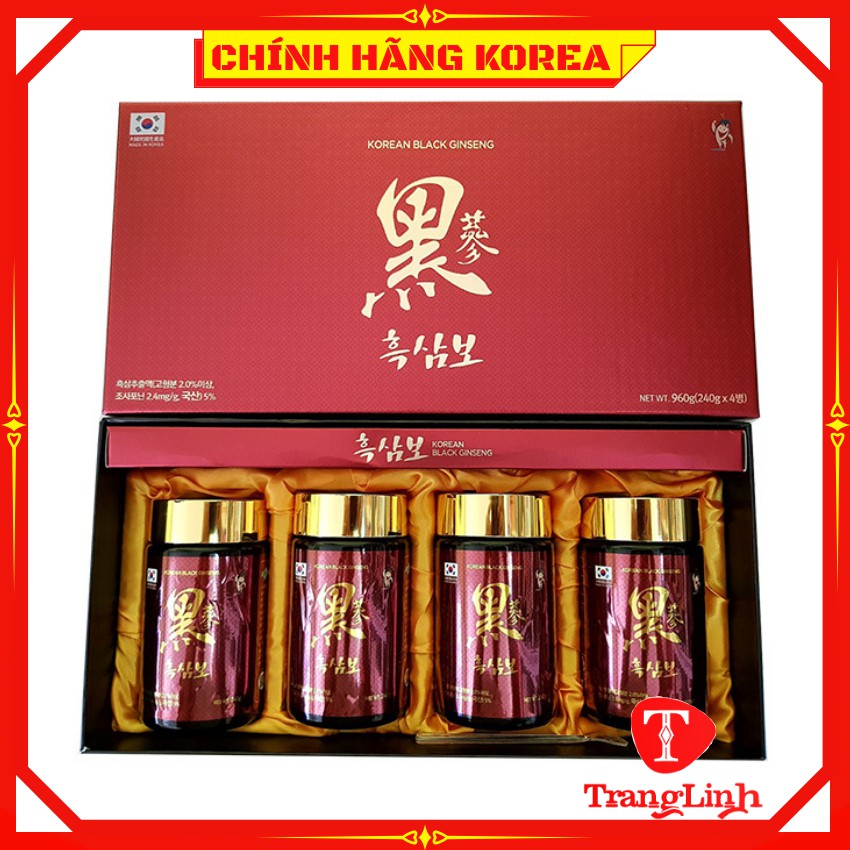 Cao hắc sâm hàn quốc cô đặc 100% Loại Đặc Biệt set 4 lọ, tranglinhkorea