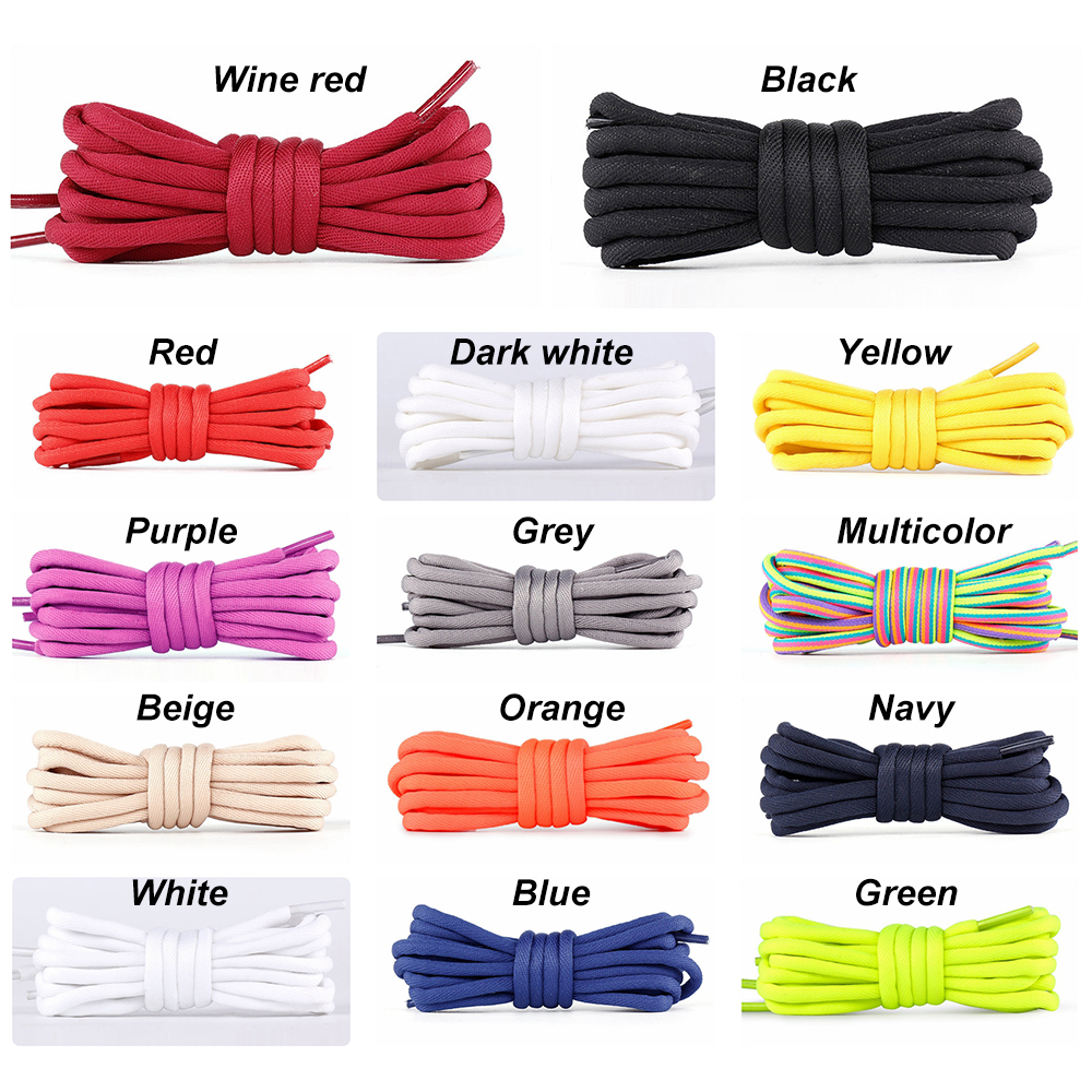 ❀SIMPLE❀ Shoes Accessories Round Shoelaces Solid Color Hiking Boot Shoelaces Athletic Shoe Laces Shoestrings Leisure Sport Men Women Outdoor Sneaker Shoe Lace