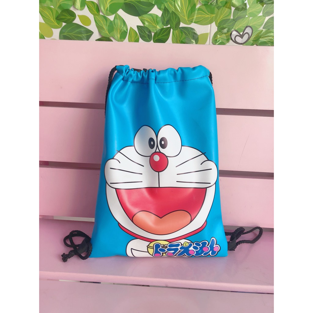 BALO DÂY RÚT UNISEX IN HÌNH DOREMON , TÚI DÂY RÚT IN HÌNH DỄ THƯƠNG