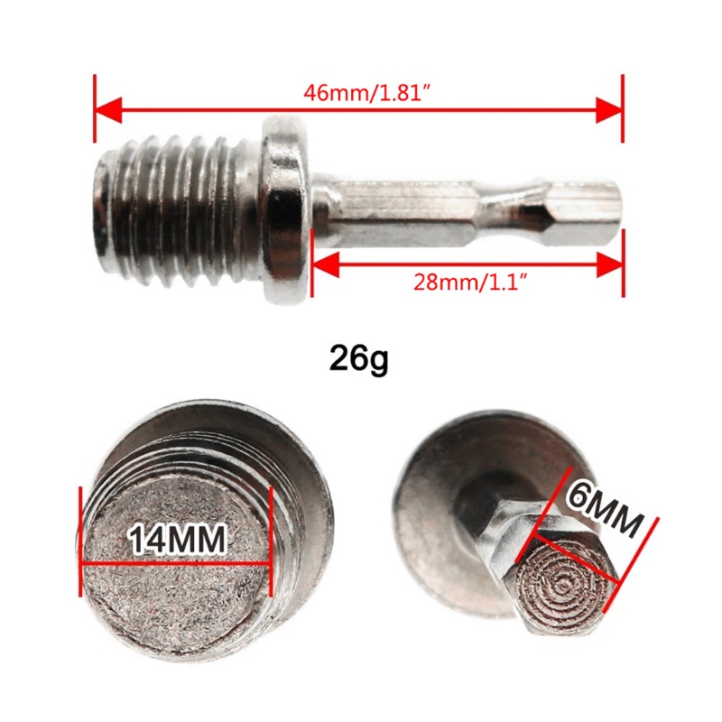 Set 2 Đầu Kẹp Mũi Khoan M14 1 / 4