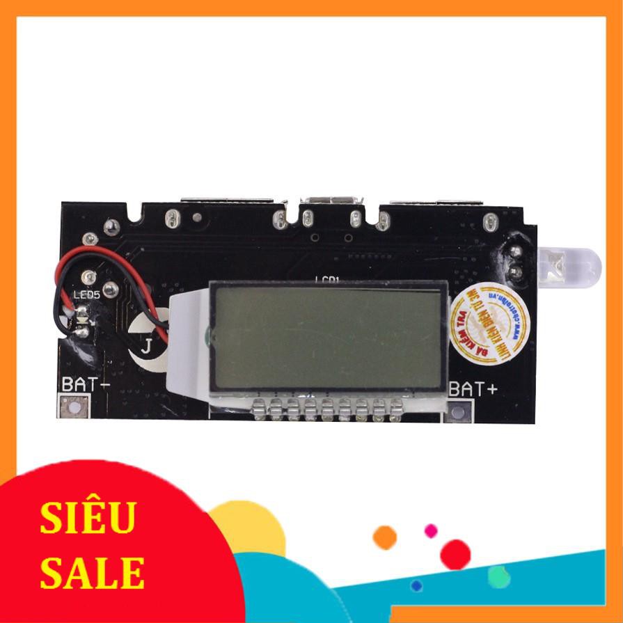 Module Sạc Pin Dự Phòng 18650 V4 1A/2A Hiển Thị LCD