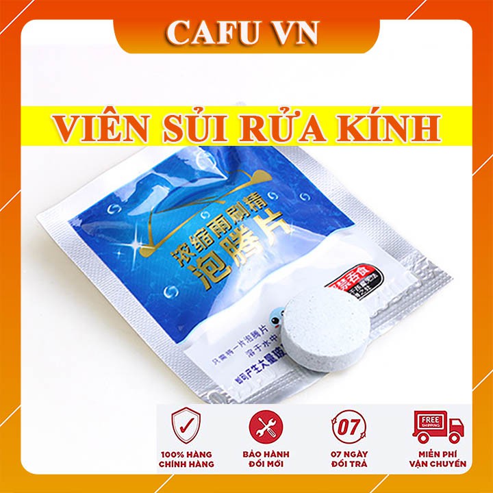 Viên sủi rửa kính ô tô viên sủi tẩy sạch kính, tạo hiệu ứng lá sen - CAFU VN