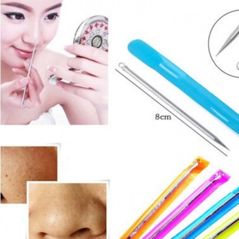 SỈ COMBO 10 Cây kim thép inox nặn mụn trứng cá 2 đầu