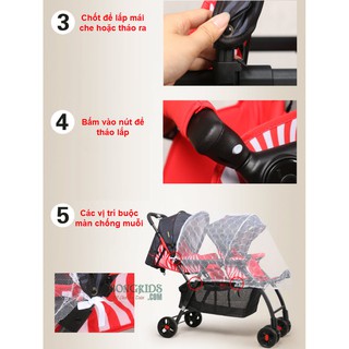 Xe đẩy đôi Baobaohao 705