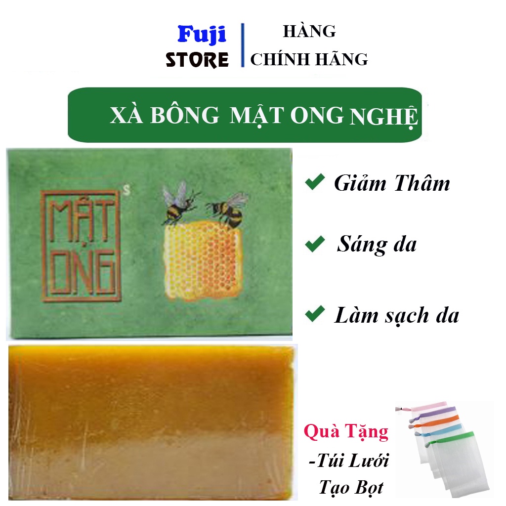 Xà Bông Nghệ Mật Ong -Xà Bông Giảm Thâm, Sáng Da Tự Nhiên.