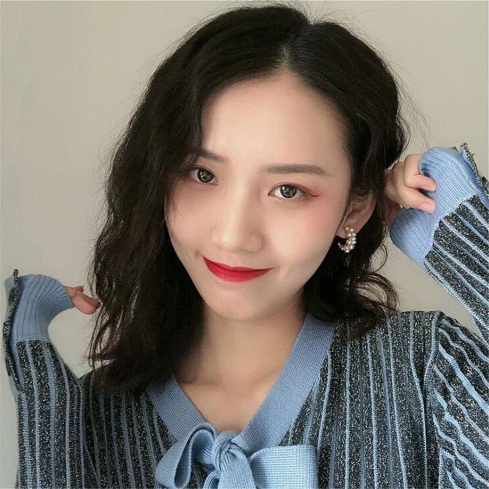 MAG 1 Đôi Bông Tai Hình Bán Nguyệt Thời Trang Vintage