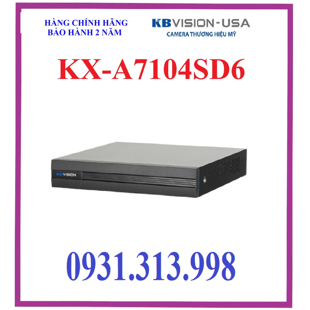 Đầu ghi hình 4 kênh 5 in 1 KBVISION KX-A7104SD6