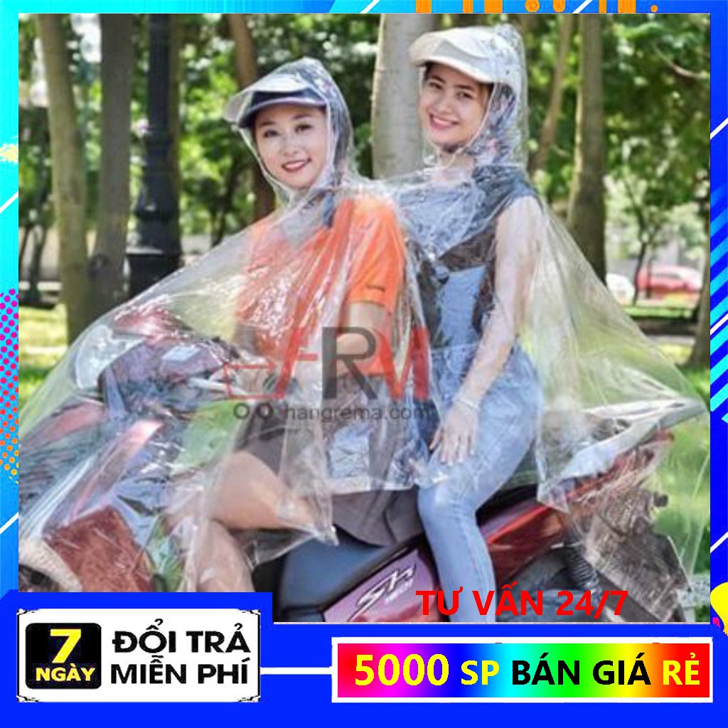 [XẢ LỖ 1 NGÀY] áo mưa trong suốt 1 đầu 2 đầu dày cao cấp, áo mưa mặc 1 người 2 người nhựa vi sinh cánh rơi chống thấm