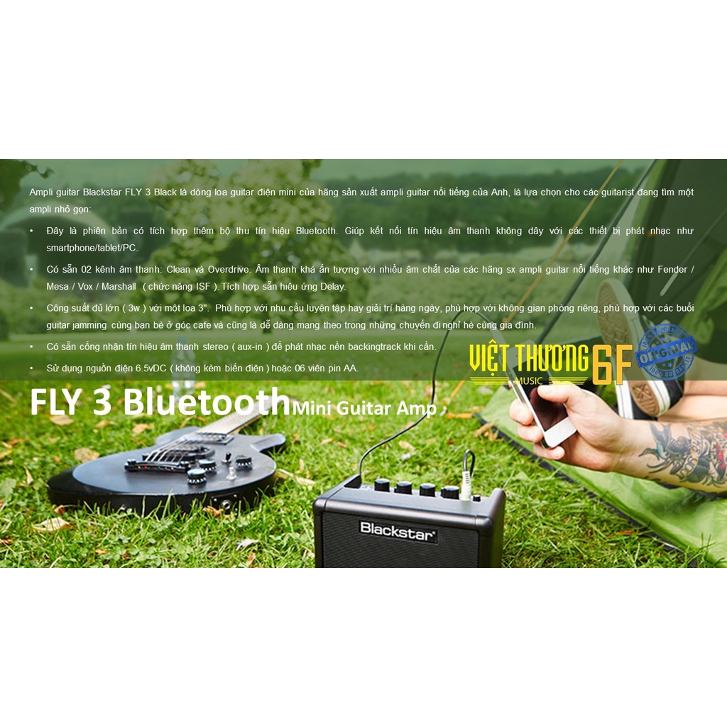 Loa guitar điện mini amp Blackstar FLY 3 Bluetooth