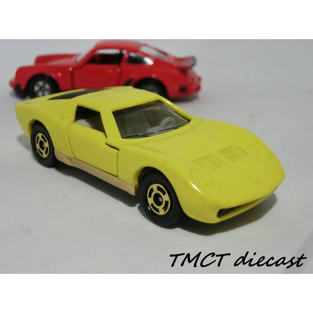 Mô hình xe thể thao 1/64 Tomica Lamborghini Miura SV F.40 1978 - Porsche 930 Turbo Type No.F1 1979 Made in China