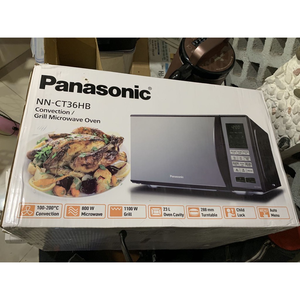 [Mã ELHADEV giảm 4% đơn 300K] Lò Vi Sóng Panasonic NN-CT36HBYUE (1100W) - Trắng Đen - Hàng Chính Hãng