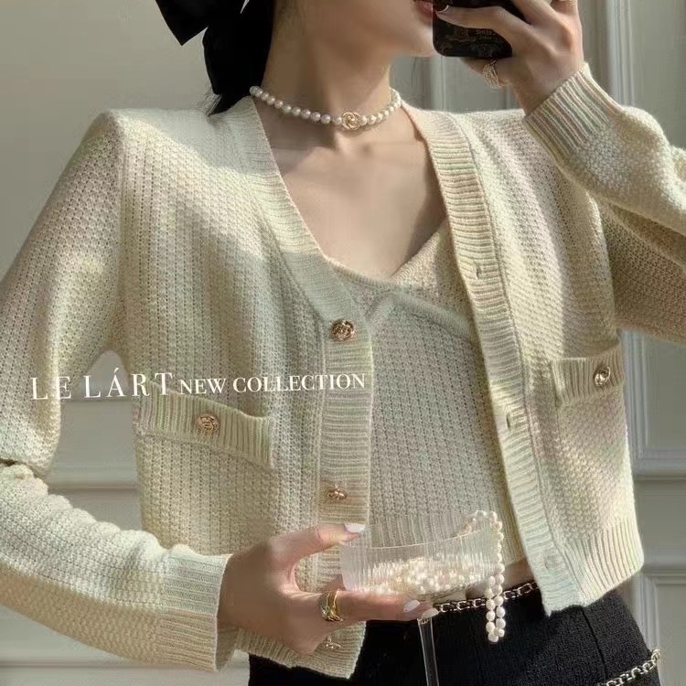 Áo dệt kim SUXI tay dài màu sắc ngọt ngào phong cách Hàn Quốc thời trang mùa thu cho nữ