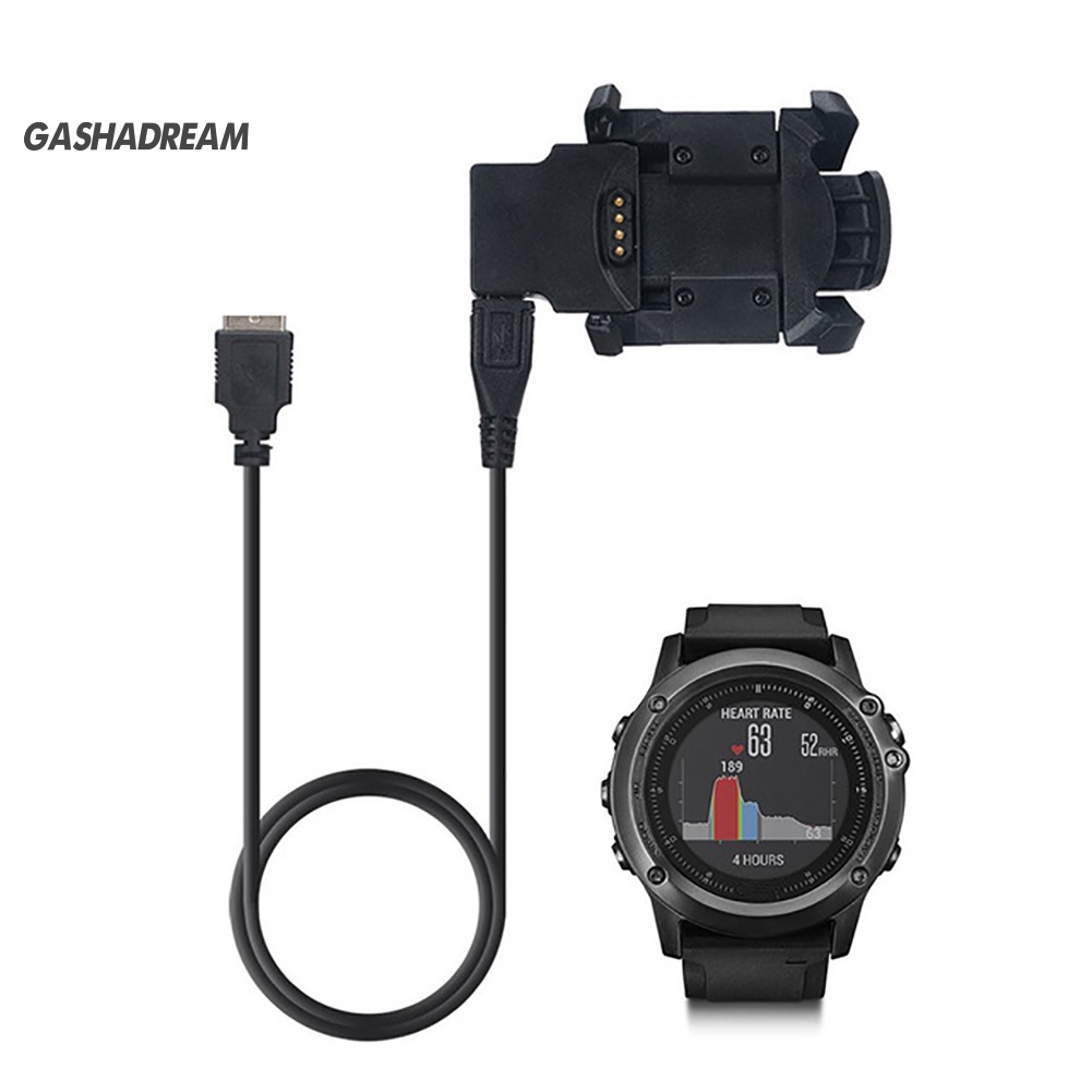 Áo Khoác Họa Tiết GD Cá Tính Trẻ Trung| Đế Sạc Có Dây USB Dài 1M Cho Đồng Hồ Garmin Fenix 3 HR Sapphire Quatix3 GPS