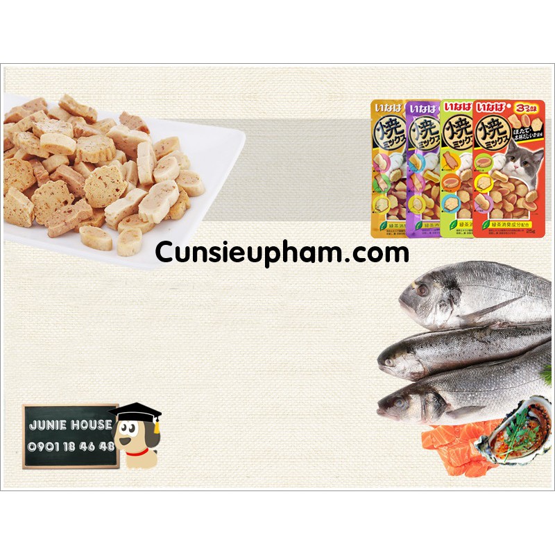 Bánh thưởng Inaba hương vị hải sản cho mèo