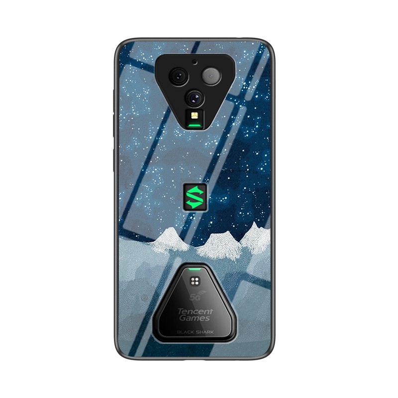 Ốp lưng kính cường lực Xiaomi Black Shark 3 Pro Full Cover Space Starry Sky Pattern Vỏ mỏng chống sốc Ốp lưng điện thoại di động