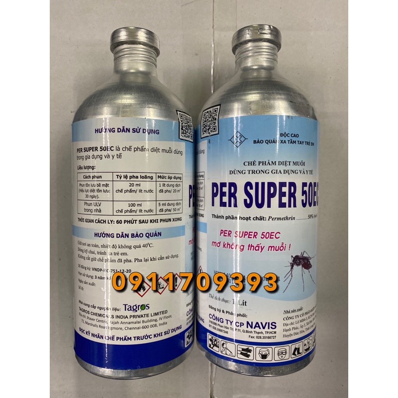 Thuốc muỗi chai nhôm PER SUPER 50EC - 1LÍT