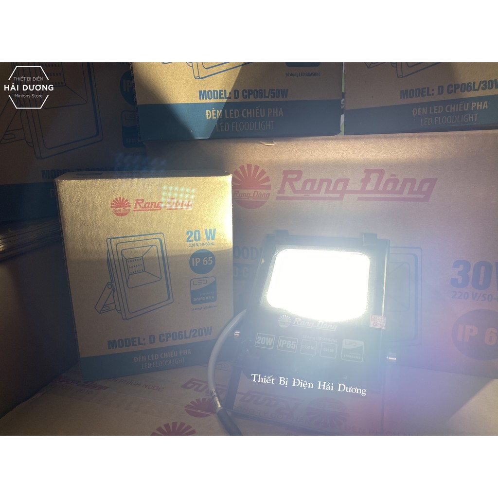 Combo Bộ 3 Đèn LED chiếu pha 20W - 30W Rạng Đông Model D CP06L Chip Led Samsung - Bảo Hành 24 Tháng