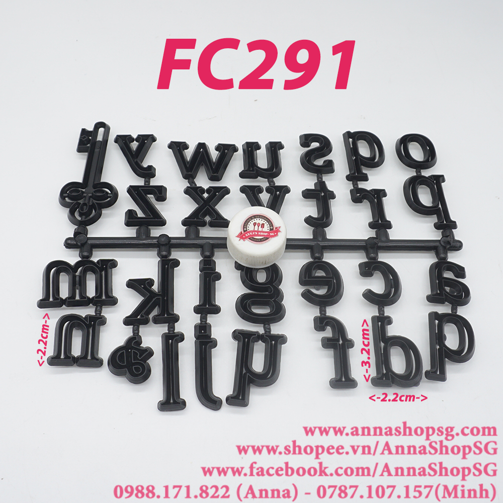 FC291 SET CUTTER CHỮ THƯỜNG 2cm