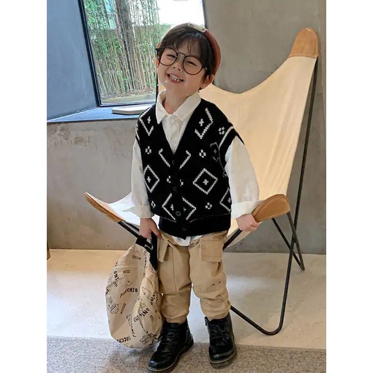 Áo Len Không Tay Bằng Nhung Thời Trang Thu Đông Mới 2021 Dành Cho Bé Trai