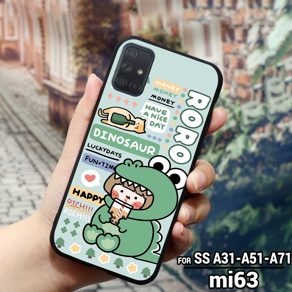 Ốp lưng SAMSUNG GALAXY A31 - A51 - A71 - M51 - A12 in hình chú khủng long nhỏ siêu xinh