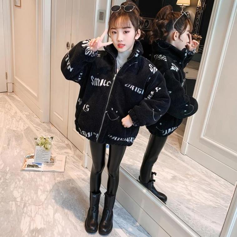 Áo khoác lông  bé gái 10 tuổi ☑️ Áo Khoác Dài Tay Hàn Quốc☑️  áo bé gái size đại 25kg, 30kg, 35kg, 40kg, 45kg