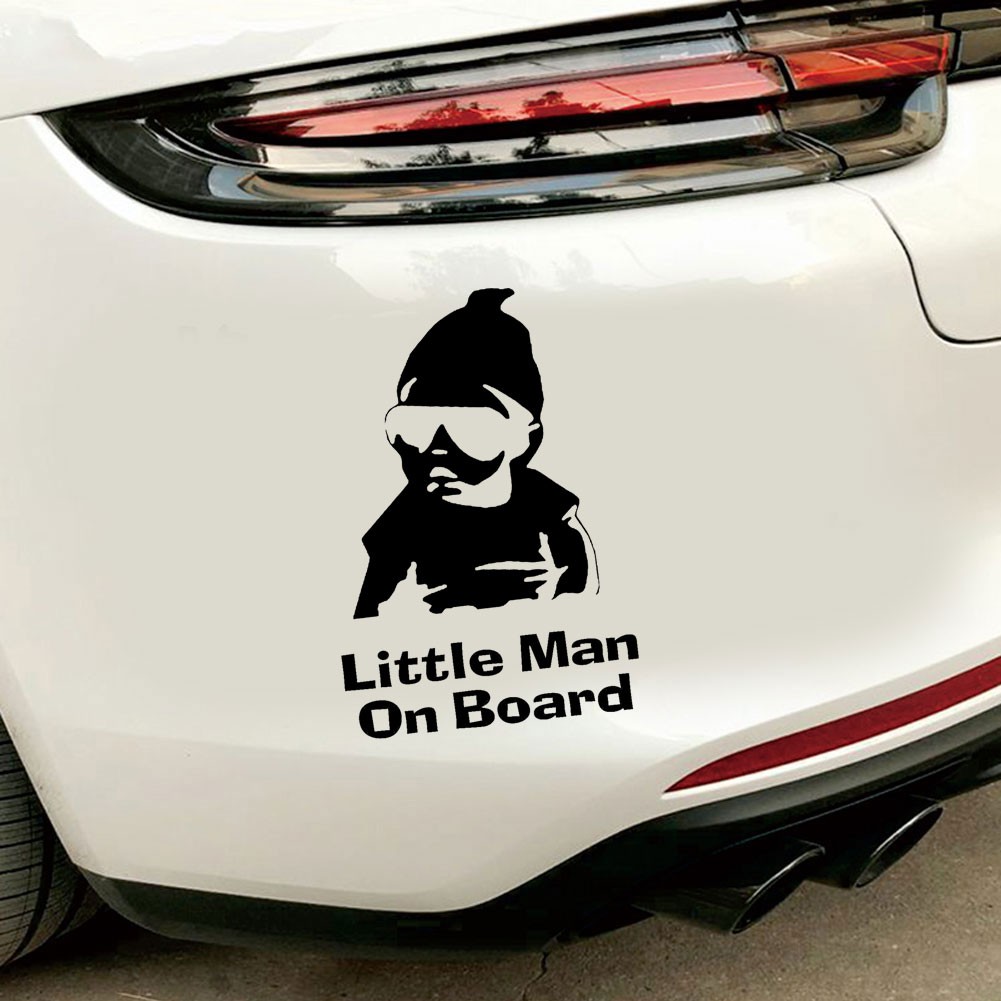 Sticker Phản Quang Họa Tiết Baby Man On Board Vui Nhộn Dán Trang Trí Xe Hơi