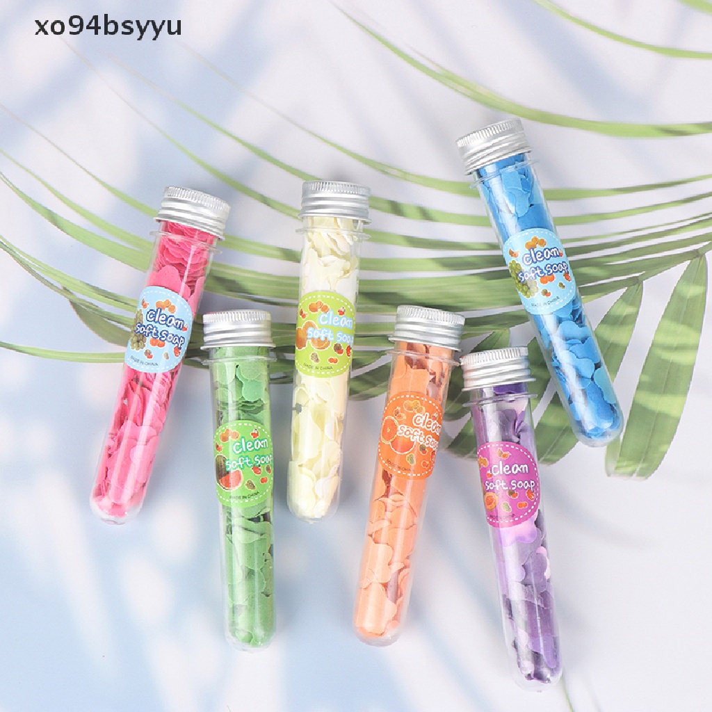 [Hàng mới về] Lọ xà phòng giấy rửa tay tắm rửa hình bông hoa nhỏ dành cho du lịch hoạt động ngoài trời