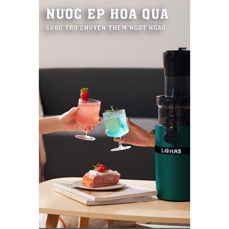 Máy ép chậm trái cây Hoa Quả làm sữa hạt LOHAS-S299 ép kiệt bã lên 99% cho quán xá nhà hàng khách sạn