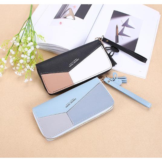 Ví Dài Nữ Cầm Tay Queenking V291 3 Màu Sắc Có Dây Cầm Siêu Hot - Hazo
