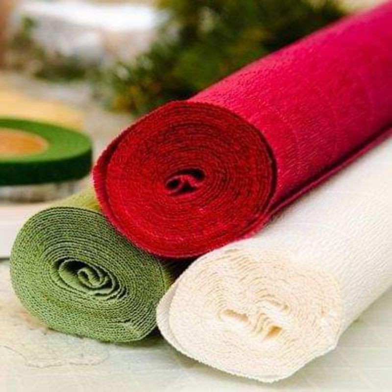 Giấy nhún gấp hoa cuộn 50cm x 250cm