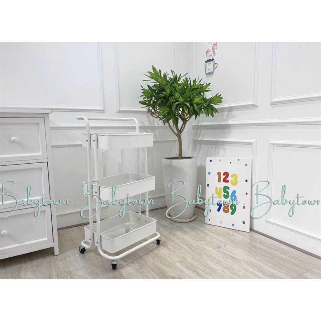 💥💥 Kệ tủ 3 tầng đa năng thép chống rỉ Primo/SASA có bánh xe và tay cầm mẫu mới 2023 💥💥