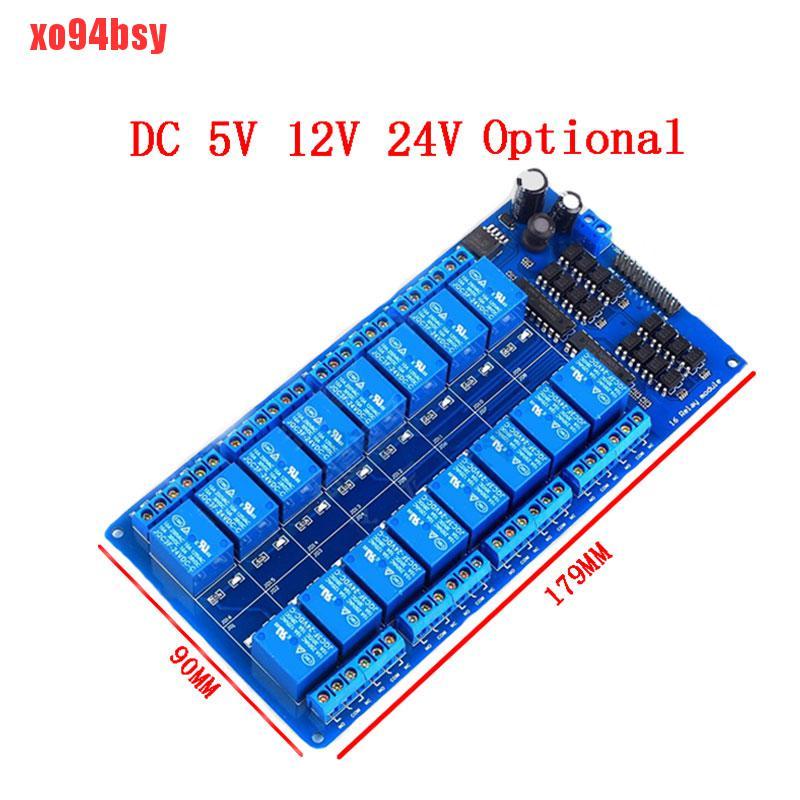 [xo94bsy]16-Channel 12V Relay Shield Module with optocoupler LM2576 Power supply Arduino