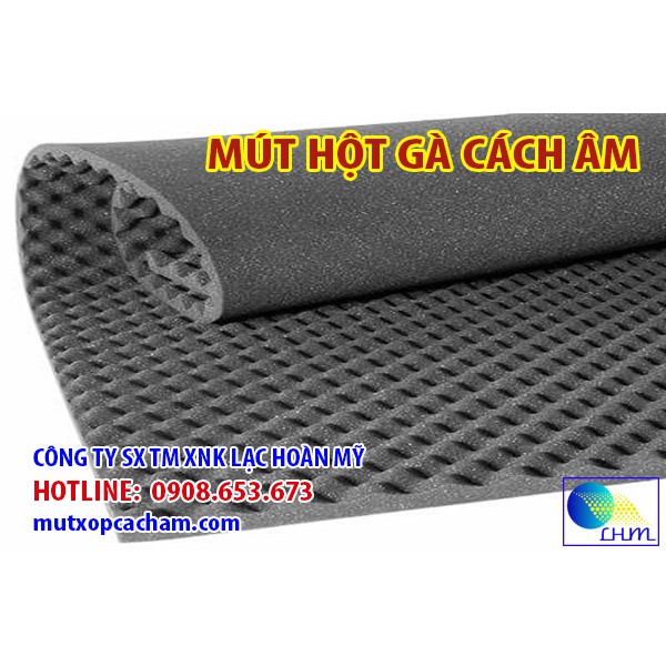 Mút cách âm phòng dân dụng - Khổ tấm: Rộng 1.6m x Dài 2m