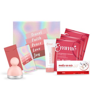 Combo Chăm Sóc Da Cho Mùa Lễ Hội Joy Emmié: 1 Kem Dưỡng Trắng Da + 1 Cây Lăn Lạnh + 3 Mask + 5 Bao Lì Xì