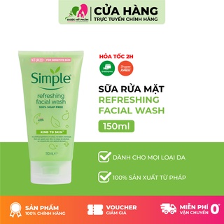 Sữa Rửa Mặt Simple Gel Kind To Skin Refreshing Facial Wash Gel 150ml