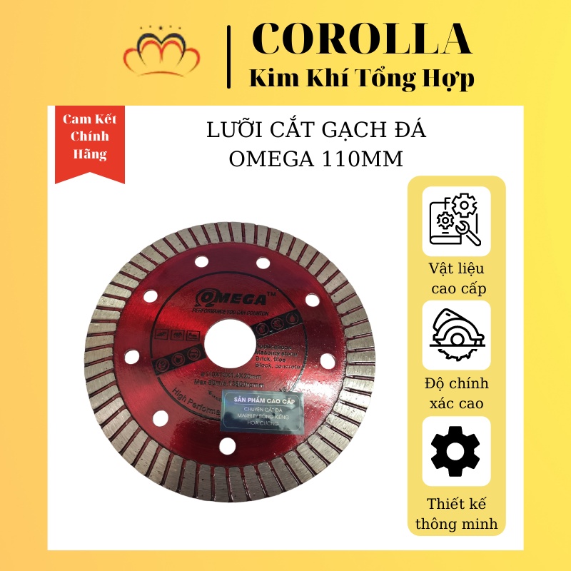 Lưỡi cắt gạch men, đá ốp lát Omega phi 110mm