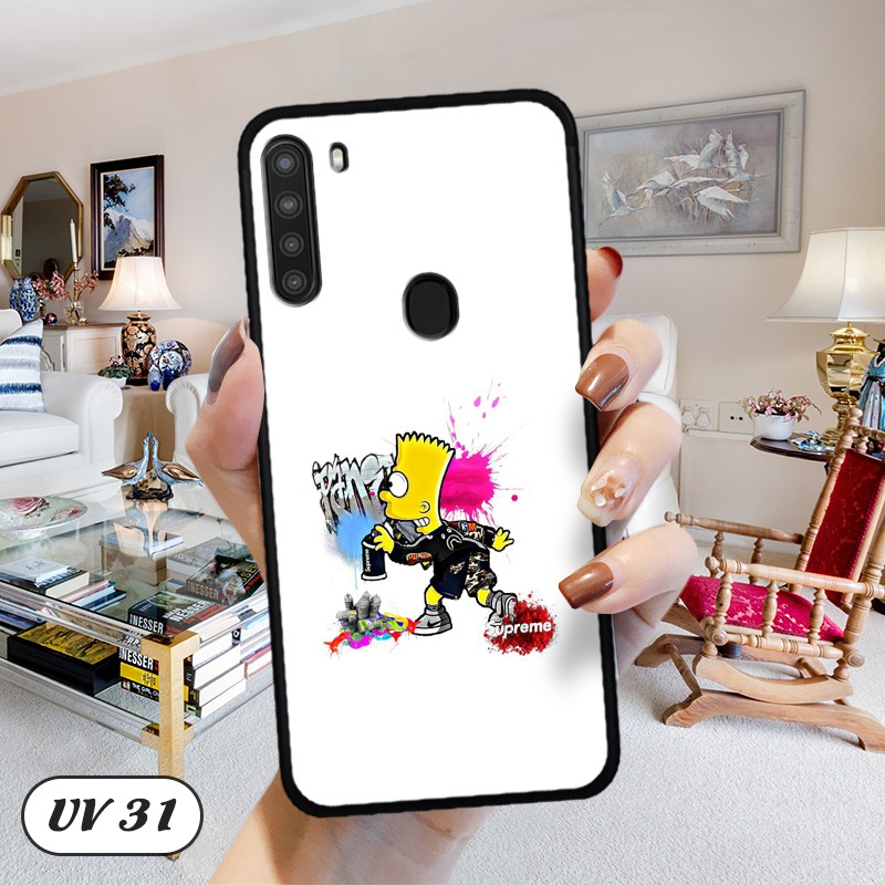 Ốp lưng nhám viền dẻo Samsung Galaxy A21 in hình