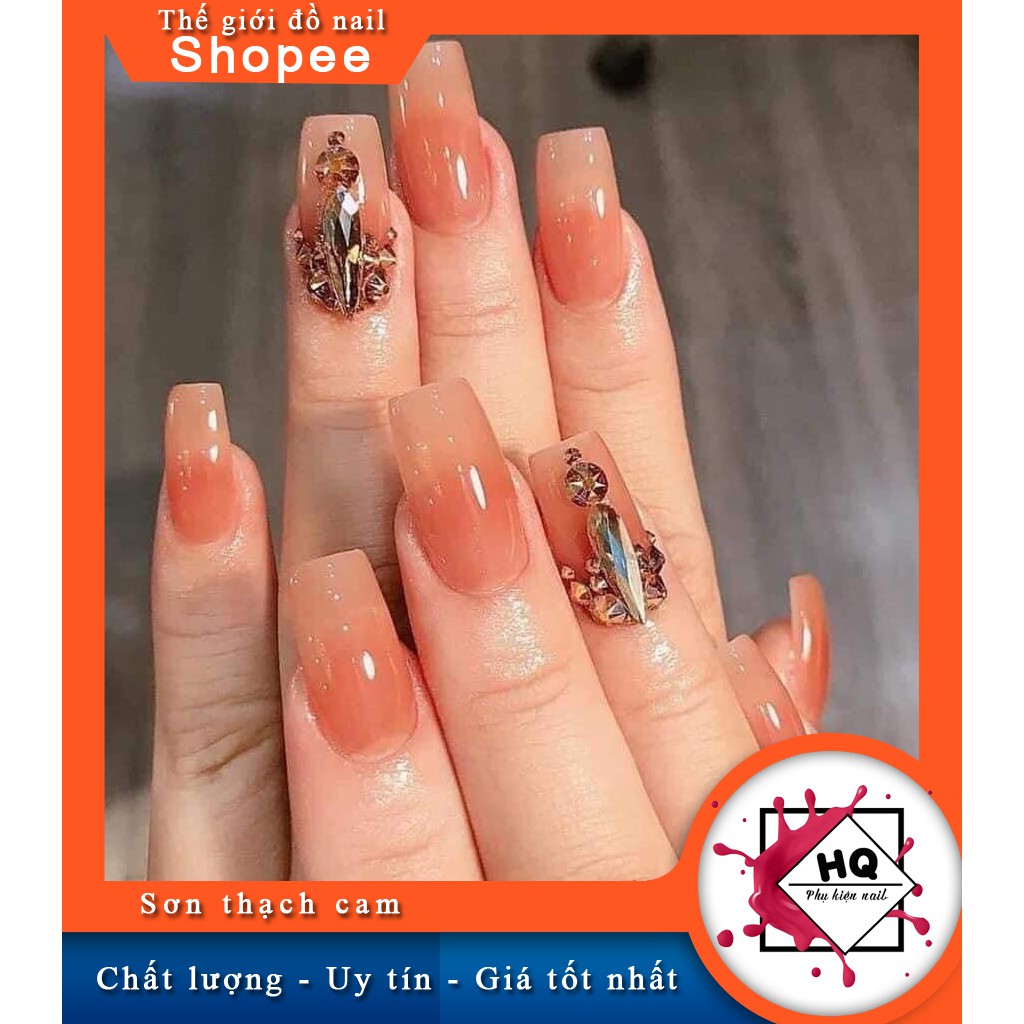 Sơn thạch cam GK - màu đẹp HOT tôn da dễ phối với các phụ kiện nail