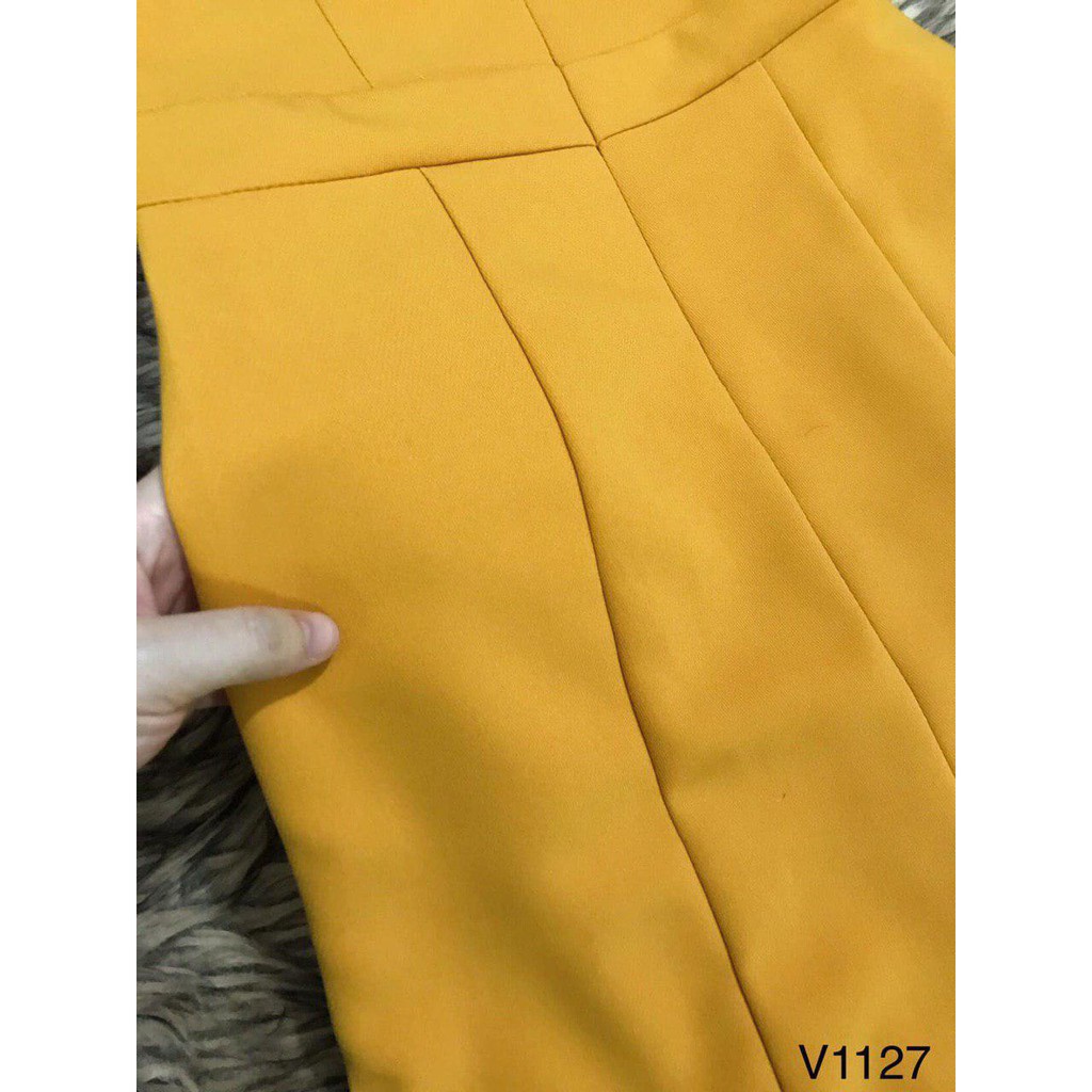 [ xả kho ] MiD Đầm vàng sơmi quý phái V1127 Mie Design {ảnh thật shop tự chụp}